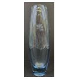 Vintage Randsfjord Norway Etched Glass Vase