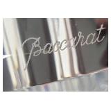 Baccarat Crystal Mid-Century Modern Three-Sided 8.75" Bud Vase