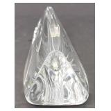 Baccarat Crystal Mid-Century Modern Three-Sided 8.75" Bud Vase