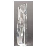 Baccarat Crystal Mid-Century Modern Three-Sided 8.75" Bud Vase