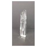 Baccarat Crystal Mid-Century Modern Three-Sided 8.75" Bud Vase