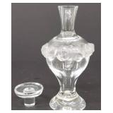 Lalique Martine Perfume Bottle with Etched Rose Motif - Signed