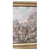 Antique Original 1894 C. L. Greaves Signed Oil Scenic Painting