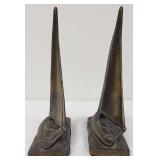 Pair of Vintage Brass Sailboat Bookends