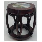 Small Plant Stand with Inlaid Marble Top