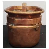 Antique French Copper Daubière / Stew Pot