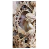 Vintage Chinese Carved Soapstone Lamp