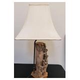 Vintage Chinese Carved Soapstone Lamp