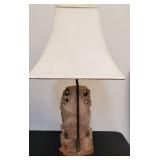 Vintage Chinese Carved Soapstone Lamp