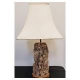 Vintage Chinese Carved Soapstone Lamp