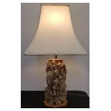 Vintage Chinese Carved Soapstone Lamp