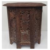 Antique Carved Octagonal Occasional Table