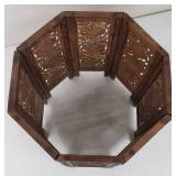 Antique Carved Octagonal Occasional Table