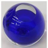 Vintage Cobalt Blue Candy Dish and Apple Paper Weight
