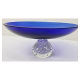 Vintage Cobalt Blue Candy Dish and Apple Paper Weight