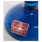 Mid Century Modern Viking Glass Blue Tailed Bird
