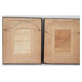 Pair of Sabin Cahrn, Young Man and Woman Portraits Oil Paintings