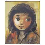 Pair of Sabin Cahrn, Young Man and Woman Portraits Oil Paintings