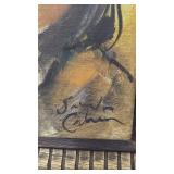 Pair of Sabin Cahrn, Young Man and Woman Portraits Oil Paintings