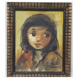 Pair of Sabin Cahrn, Young Man and Woman Portraits Oil Paintings