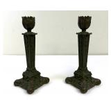 Pair of Kronheim & Oldenbush Company Antique Candlestick Holders