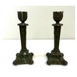 Pair of Kronheim & Oldenbush Company Antique Candlestick Holders