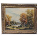 Howard Atkinson (20th Century) Oil on Canvas "Autumn Colors"