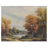 Howard Atkinson (20th Century) Oil on Canvas "Autumn Colors"