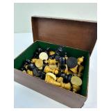 Antique Folding Chess and Backgammon Set