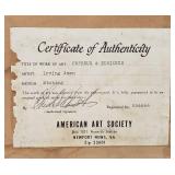 "Orpheus & Eurydice" Irving Amen Etching