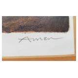 "Orpheus & Eurydice" Irving Amen Etching