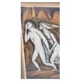 "Orpheus & Eurydice" Irving Amen Etching
