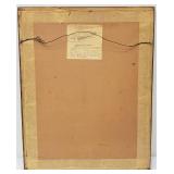 Irving Amen "Art Student" Original Colored Woodcut - Certificate of Authenticity