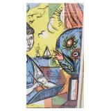 Irving Amen "Art Student" Original Colored Woodcut - Certificate of Authenticity