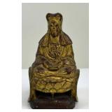 Gold Painted Wooden Buddha Statue