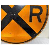 Large Decommissioned Metal Railroad Sign