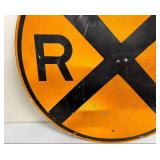 Large Decommissioned Metal Railroad Sign