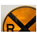 Large Decommissioned Metal Railroad Sign