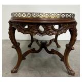Louis XVI Style Parquetry Inlaid Tray Top Tea Table