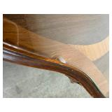 Louis XVI Style Parquetry Inlaid Tray Top Tea Table