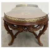 Louis XVI Style Parquetry Inlaid Tray Top Tea Table