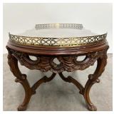 Louis XVI Style Parquetry Inlaid Tray Top Tea Table
