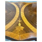 Louis XVI Style Parquetry Inlaid Tray Top Tea Table
