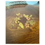 Louis XVI Style Parquetry Inlaid Tray Top Tea Table