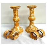 Stangl Pottery Town and Country Candle Holders and Napkin Rings