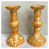 Stangl Pottery Town and Country Candle Holders and Napkin Rings