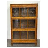 Antique Macey Arts & Crafts Antique 3 Stack Craftsman Lawyer Bookcase