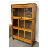Antique Macey Arts & Crafts Antique 3 Stack Craftsman Lawyer Bookcase