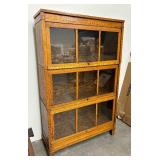 Antique Macey Arts & Crafts Antique 3 Stack Craftsman Lawyer Bookcase