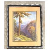 "Mountain, Snow, Rocks, Trees Print by R. Atkinson Fox